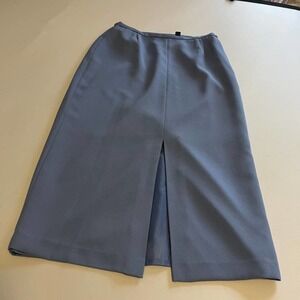 Karen Scott knee length blue A-line skirt 14